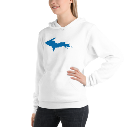 Michigan Upper Peninsula Hoodie (w/ Azure UP Outline) | Unisex Cloud Fleece