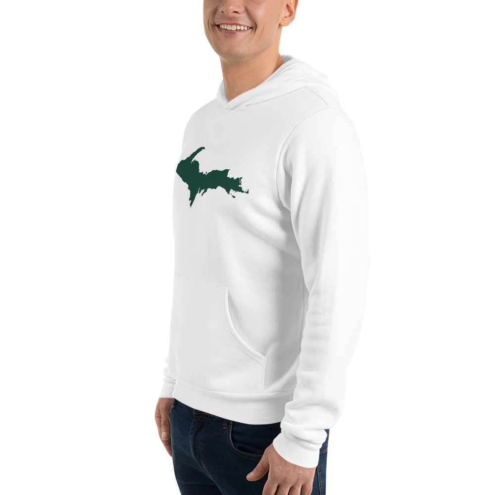 Michigan Upper Peninsula Hoodie (w/ Green UP Outline) | Unisex Cloud Fleece