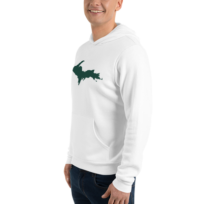 Michigan Upper Peninsula Hoodie (w/ Green UP Outline) | Unisex Cloud Fleece