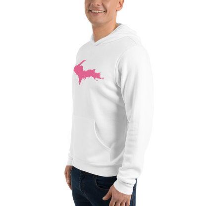 Michigan Upper Peninsula Hoodie (w/ Pink UP Outline) | Unisex Cloud Fleece