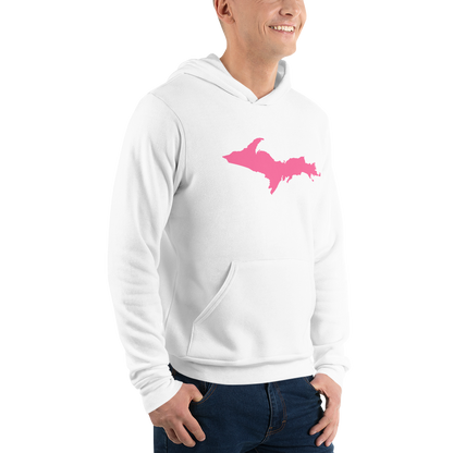 Michigan Upper Peninsula Hoodie (w/ Pink UP Outline) | Unisex Cloud Fleece