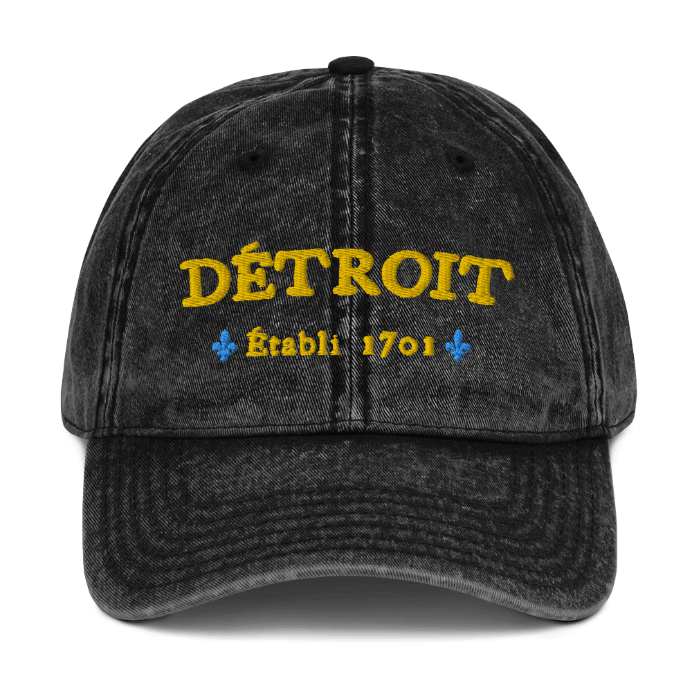 'Détroit Établi 1701' Vintage Baseball Cap - Circumspice Michigan