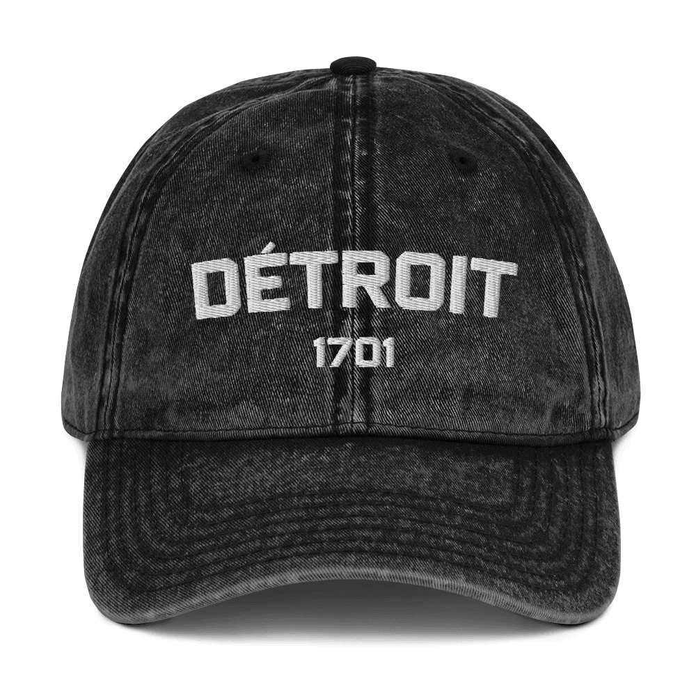 'Détroit 1701' Vintage Baseball Cap - Circumspice Michigan