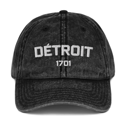 'Détroit 1701' Vintage Baseball Cap - Circumspice Michigan