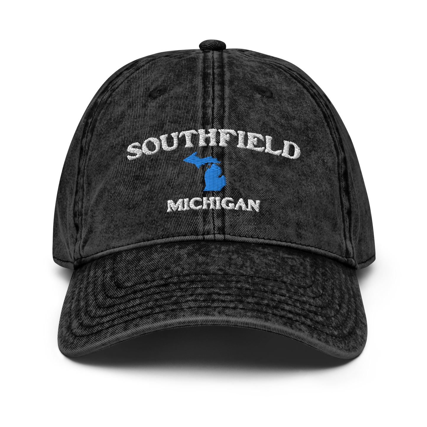 'Southfield Michigan' Vintage Baseball Cap (w/ Michigan Outline)