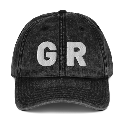 Grand Rapids 'GR' Vintage Baseball Cap (1940s Baseball Font) | White Embroidery