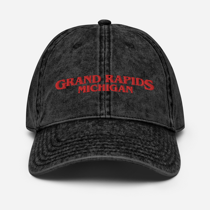 'Grand Rapids Michigan' Vintage Baseball Caps (1980s Drama Parody)