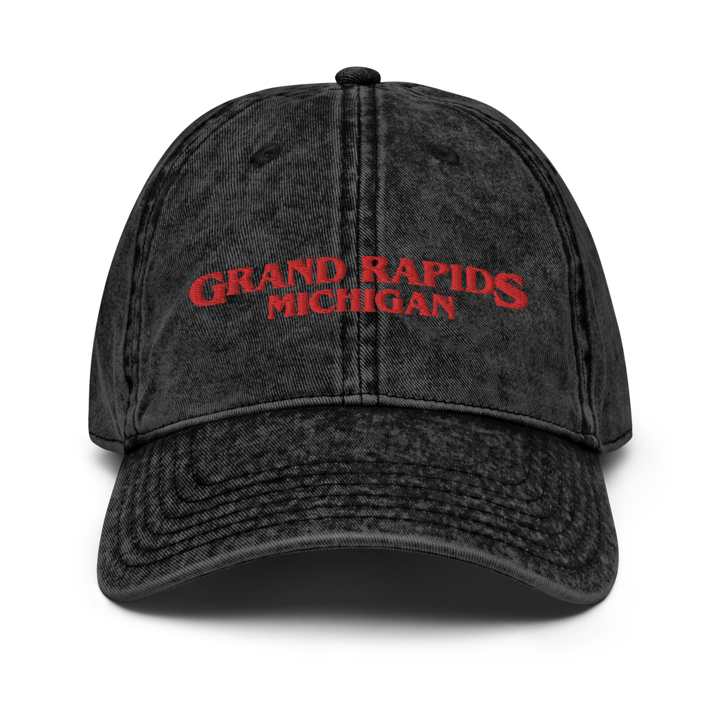 'Grand Rapids Michigan' Vintage Baseball Caps (1980s Drama Parody)