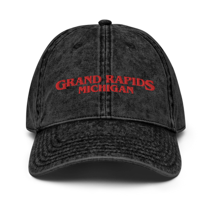 'Grand Rapids Michigan' Vintage Baseball Caps (1980s Drama Parody)