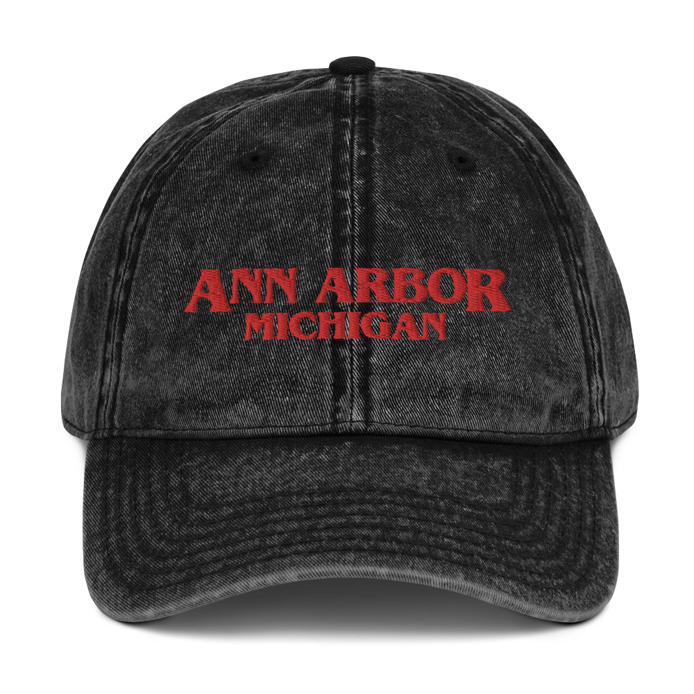 'Ann Arbor Michigan' Vintage Baseball Cap (1980s Drama Parody)