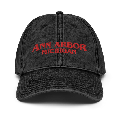 'Ann Arbor Michigan' Vintage Baseball Cap (1980s Drama Parody)