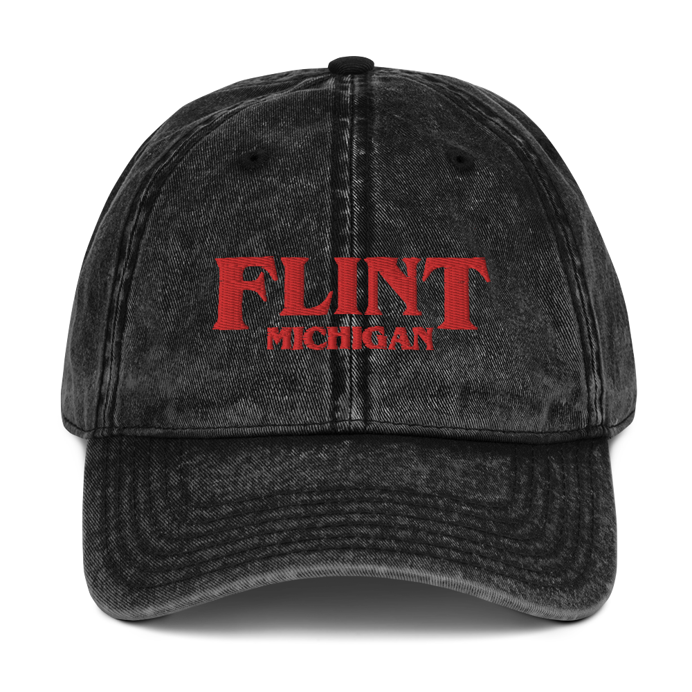 'Flint Michigan' Vintage Baseball Cap (1980s Drama Parody)