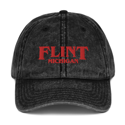 'Flint Michigan' Vintage Baseball Cap (1980s Drama Parody)