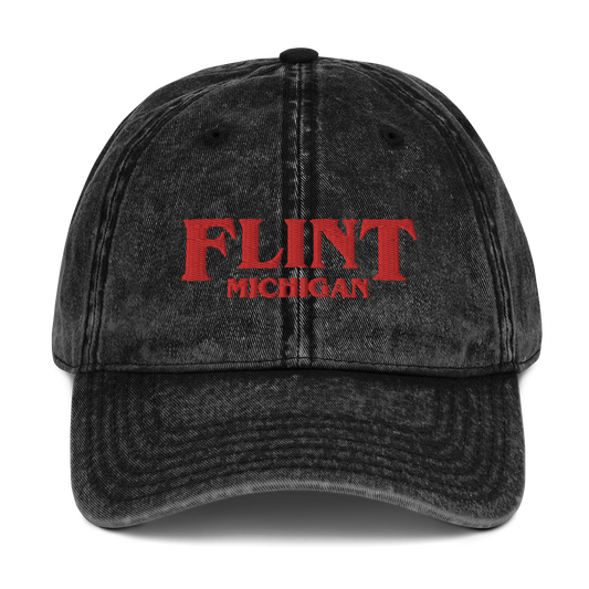 'Flint Michigan' Vintage Baseball Cap (1980s Drama Parody)