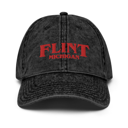 'Flint Michigan' Vintage Baseball Cap (1980s Drama Parody)