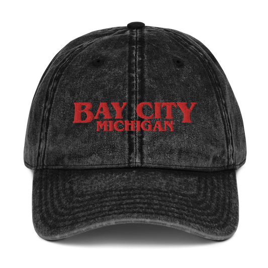 'Bay City Michigan' Vintage Baseball Cap (1980s Drama Parody)