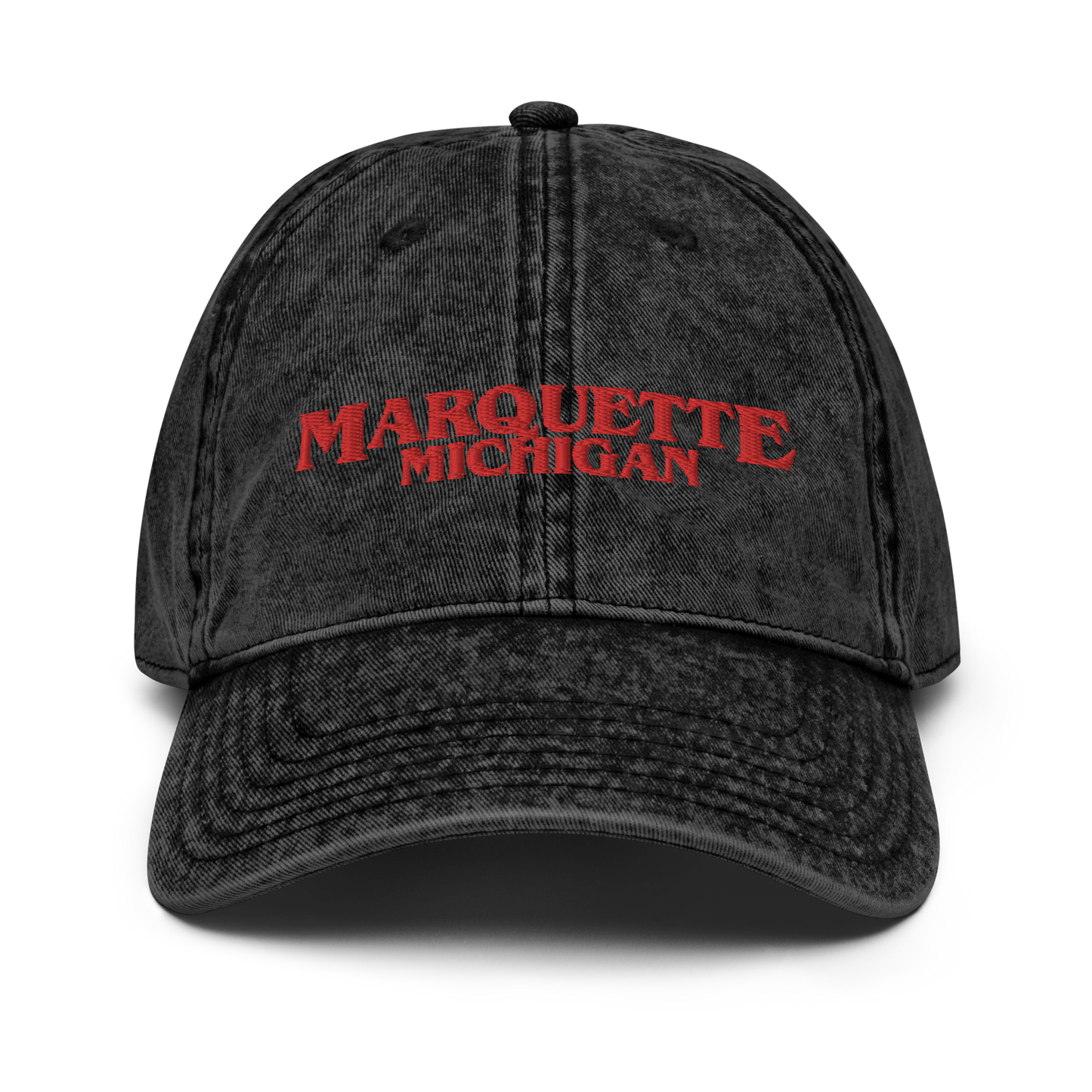 'Marquette Michigan' Vintage Baseball Cap (1980s Drama Parody)
