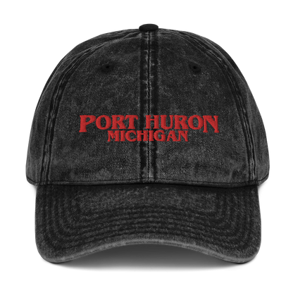 'Port Huron Michigan' Vintage Baseball Cap (1980s Drama Parody)