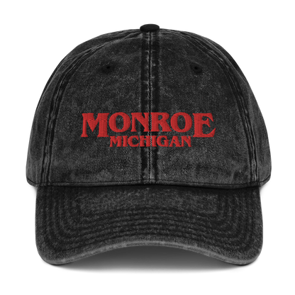 'Monroe Michigan' Vintage Baseball Cap (1980s Drama Parody)