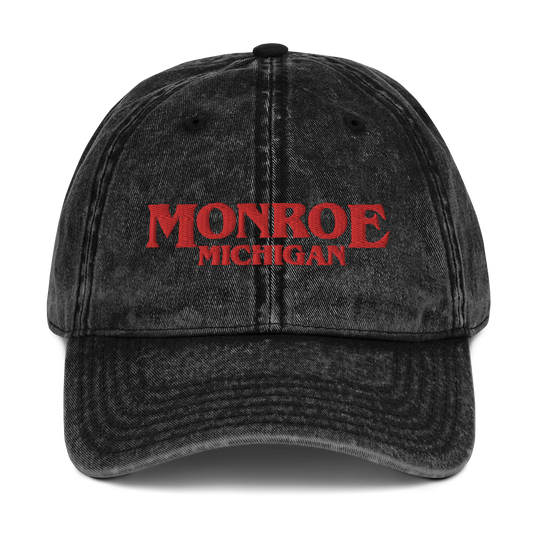 'Monroe Michigan' Vintage Baseball Cap (1980s Drama Parody)