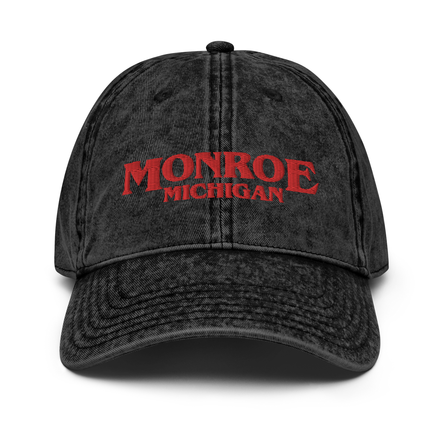 'Monroe Michigan' Vintage Baseball Cap (1980s Drama Parody)