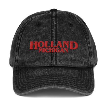 'Holland Michigan' Vintage Baseball Cap (1980s Drama Parody)