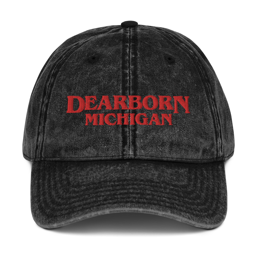 'Dearborn Michigan' Vintage Baseball Cap (1980s Drama Parody)