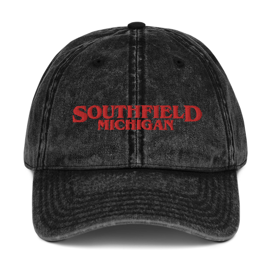 'Southfield Michigan' Vintage Baseball Cap (1980s Drama Parody)
