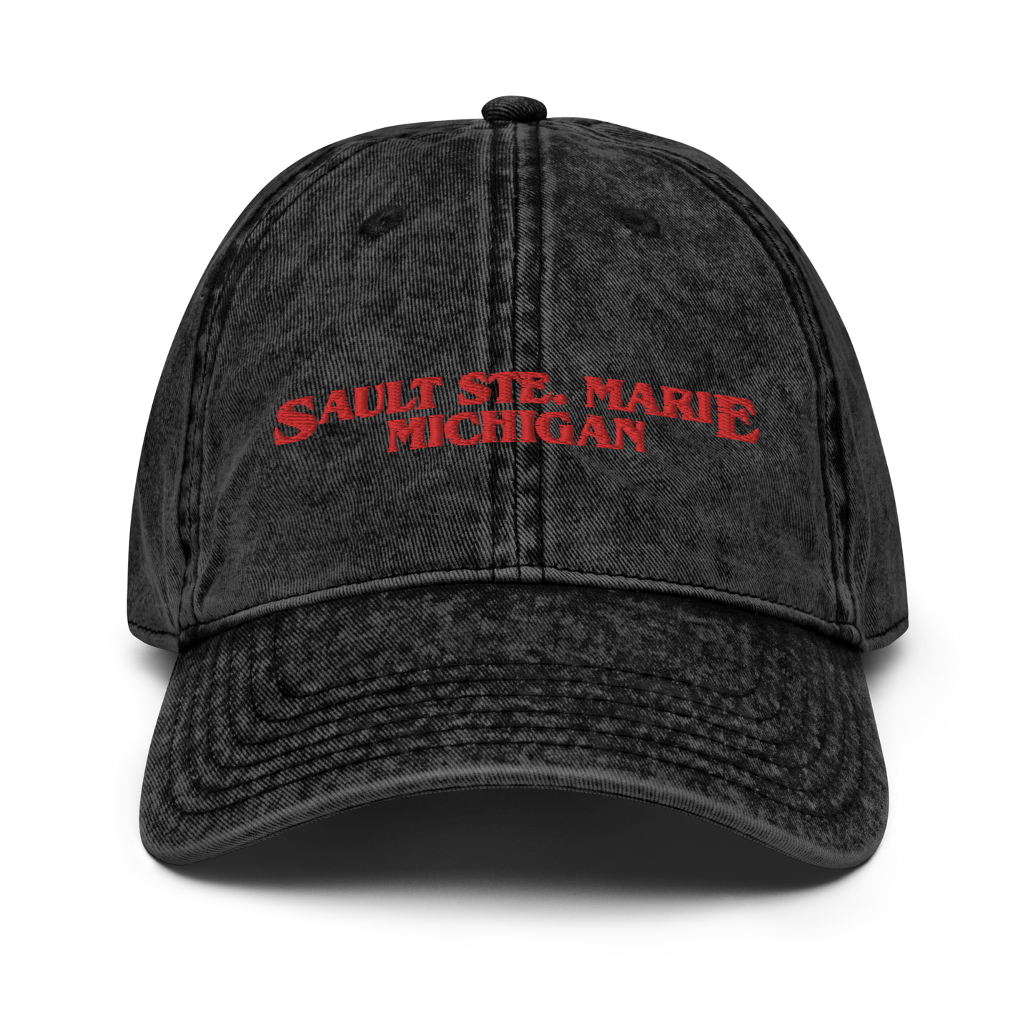'Sault Ste. Marie' Vintage Baseball Cap (1980s Drama Parody)