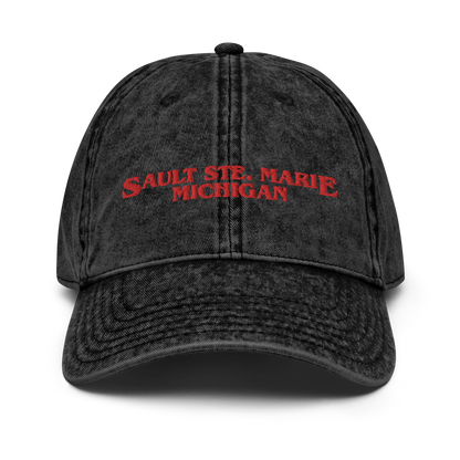 'Sault Ste. Marie' Vintage Baseball Cap (1980s Drama Parody)