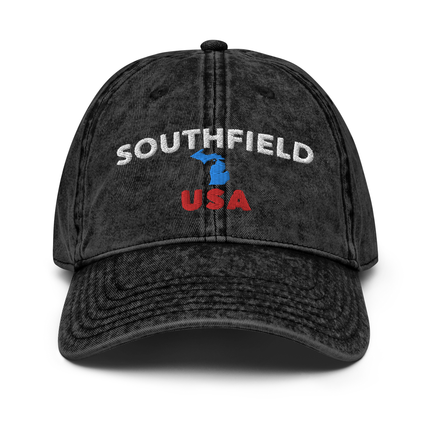 'Southfield USA' Vintage Baseball Cap (w/ Michigan Outline)