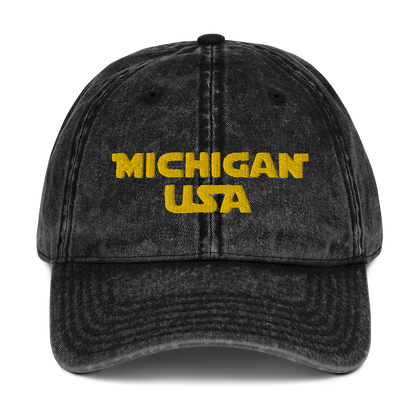 'Michigan USA' Vintage Baseball Cap (Epic Sci-Fi Parody)