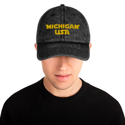 'Michigan USA' Vintage Baseball Cap (Epic Sci-Fi Parody)