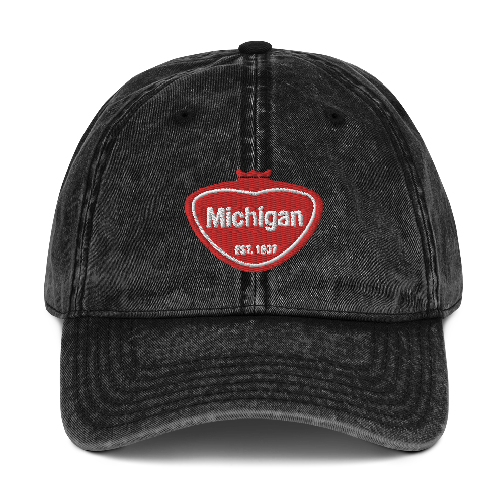 'Michigan EST. 1837' Vintage Baseball Cap (Local Sodapop Parody)