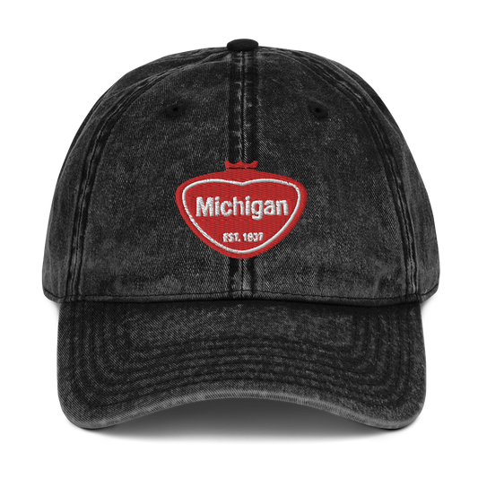 'Michigan EST. 1837' Vintage Baseball Cap (Local Sodapop Parody)