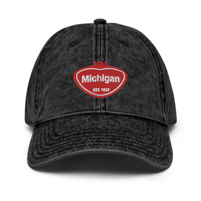 'Michigan EST. 1837' Vintage Baseball Cap (Local Sodapop Parody)