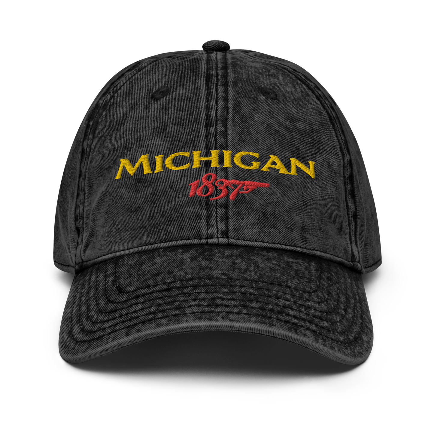 'Michigan EST. 1837' Vintage Baseball Cap (British Spy Parody)