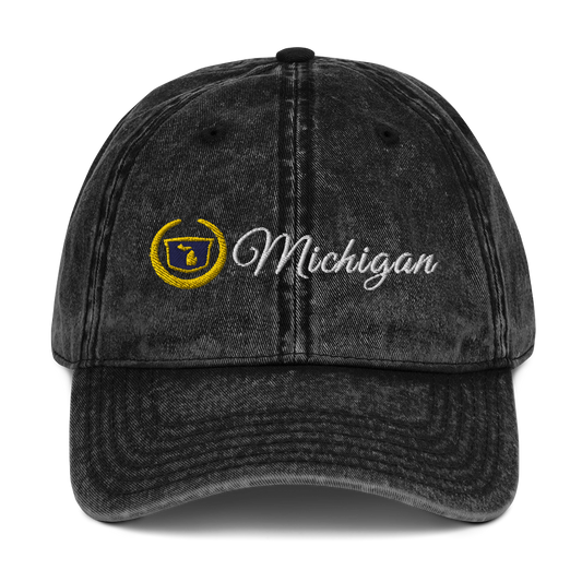 'Michigan' Vintage Baseball Cap (Luxury Vehicle Parody)