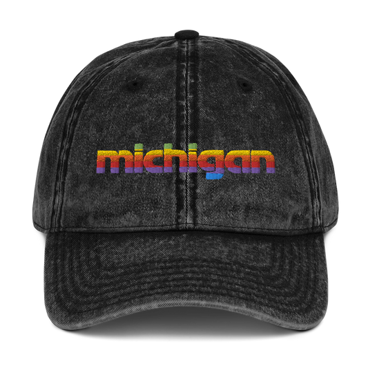 'Michigan' Vintage Baseball Cap (1980s Pomaceous Computer Parody)