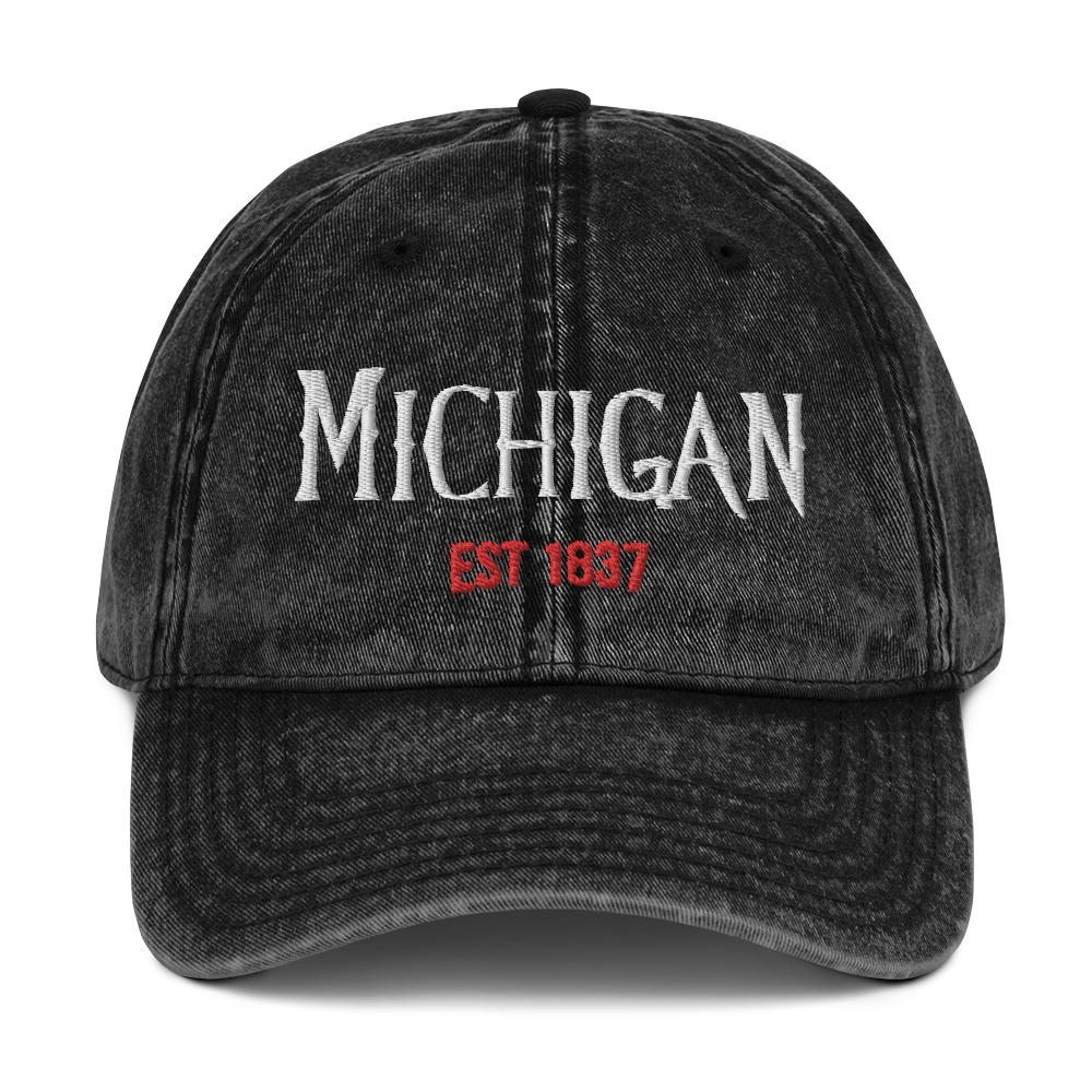 'Michigan' Vintage Baseball Cap (Spooky Teen Drama Parody)