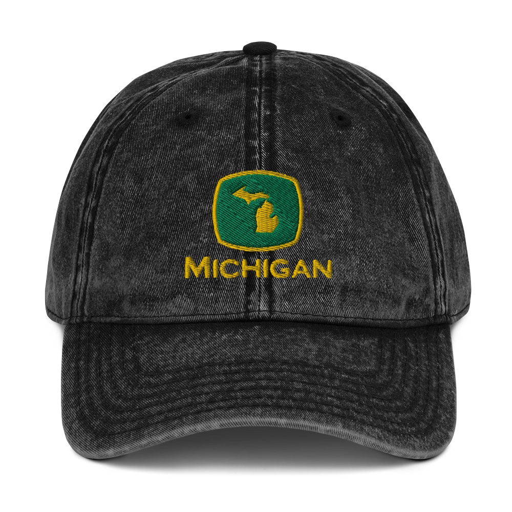 'Michigan' Vintage Baseball Cap (Tractor Parody)