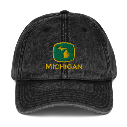 'Michigan' Vintage Baseball Cap (Tractor Parody)