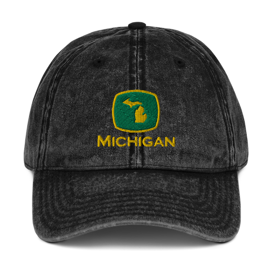 'Michigan' Vintage Baseball Cap (Tractor Parody)