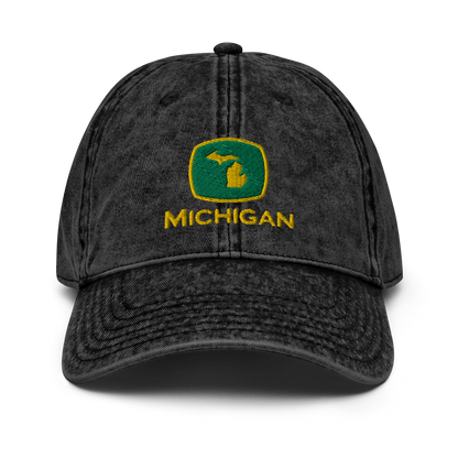 'Michigan' Vintage Baseball Cap (Tractor Parody)