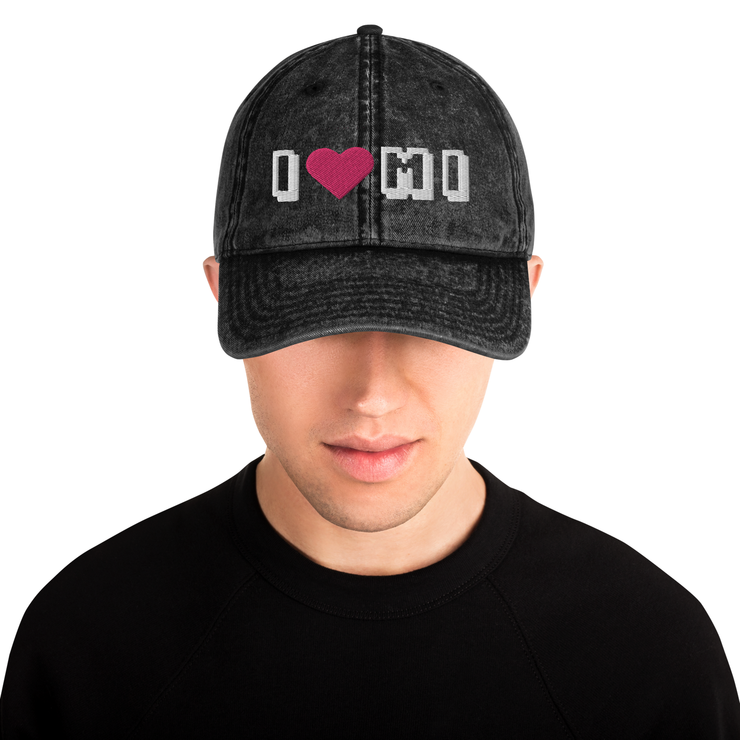 Michigan 'I ❤️ MI' Vintage Baseball Cap (Arcade Font)