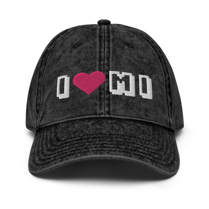 Michigan 'I ❤️ MI' Vintage Baseball Cap (Arcade Font)