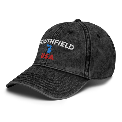 'Southfield USA' Vintage Baseball Cap (w/ Michigan Outline)