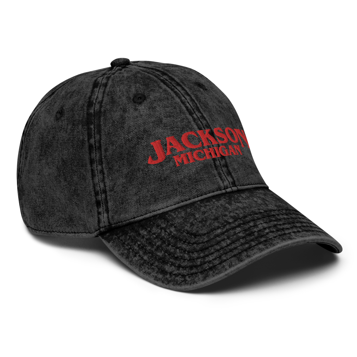 'Jackson Michigan' Vintage Baseball Cap (1980s Drama Parody)