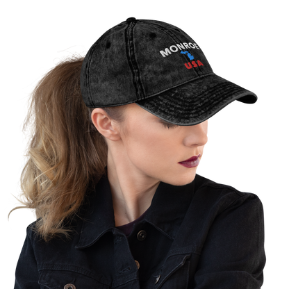 'Monroe USA' Baseball Cap (w/ Michigan Outline)