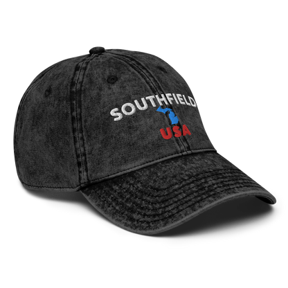 'Southfield USA' Vintage Baseball Cap (w/ Michigan Outline)